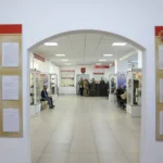 People at a selection point for military service