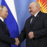Russian President Vladimir Putin and Belarus' President Alexander Lukashenko