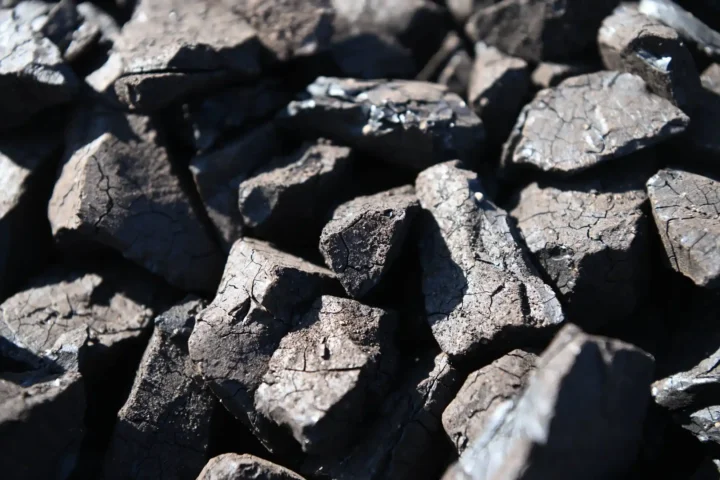 A view shows brown coal