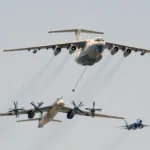 Российский самолет-заправщик Ил-76 и бомбардировщик Ту-95