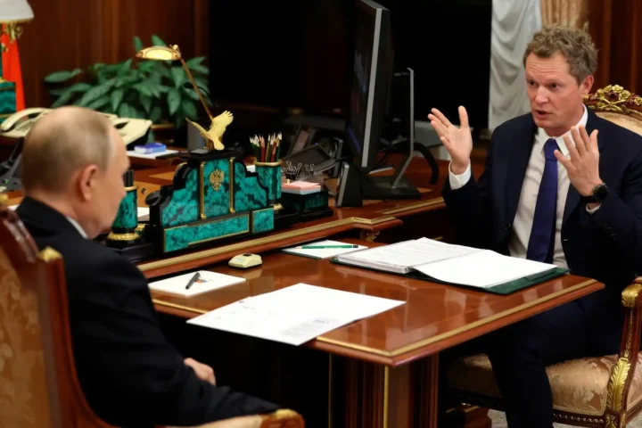 Russian President Putin Meets with Federal Taxation Service Head Yegorov