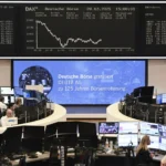 В торговом зале Франкфуртской фондовой биржи