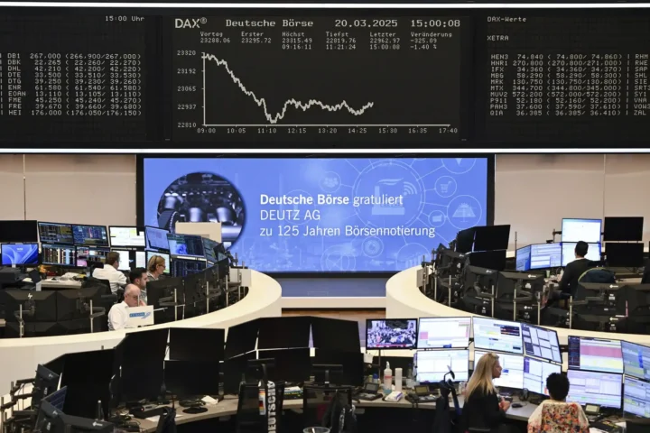 В торговом зале Франкфуртской фондовой биржи