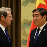 US Treasury secretary Scott Bessent and Chinese vice-premier He Lifeng