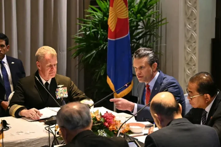 Pete Hegseth in Singapore