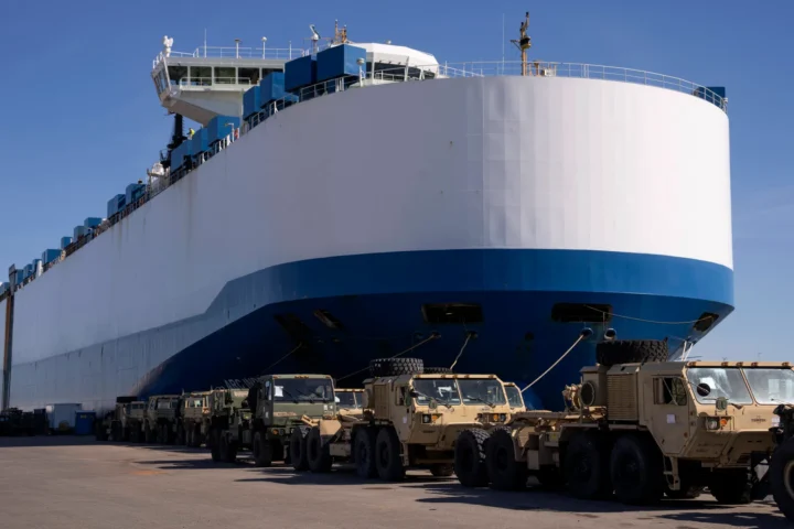 Американские военные машины в Эсбьерге, Дания