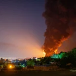 Густой дым в Тегеране