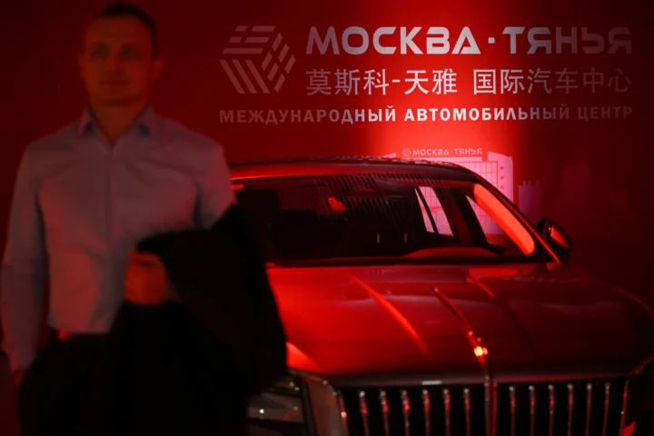 Car dealership mall in Moscow