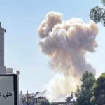 Damascus in smoke
