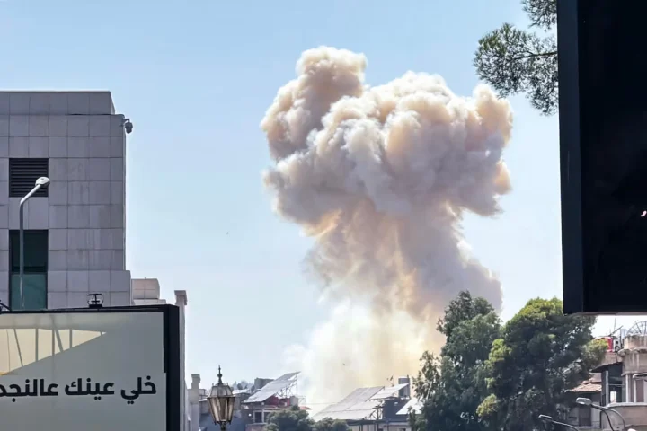 Damascus in smoke