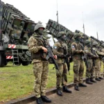 на военном полигоне