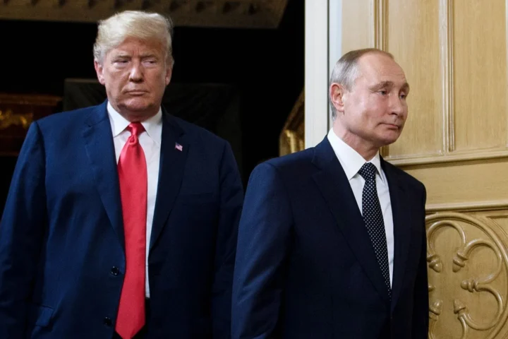 Президенты Трамп и Путин в Хельсинки 2018