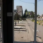 Aftermath of the explosion in Dobropillia