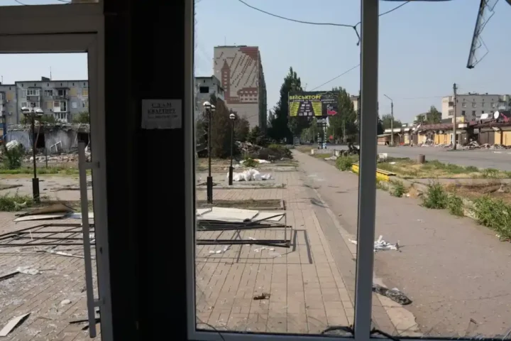 Aftermath of the explosion in Dobropillia