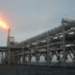 A gas flare