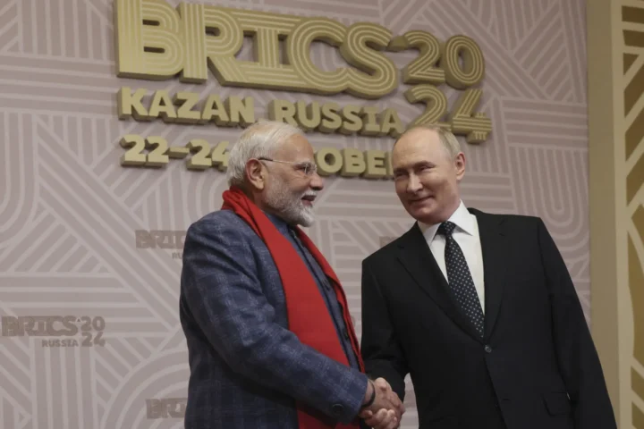 Нарендра Моди и Владимир Путин