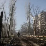 Damaged residential buildings