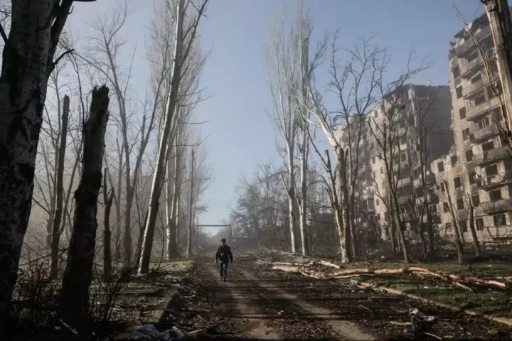 Beschädigte Wohngebäude