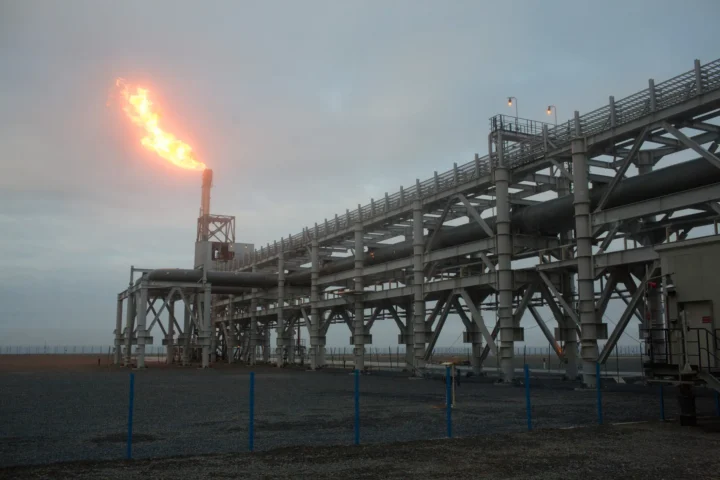 A flare stack